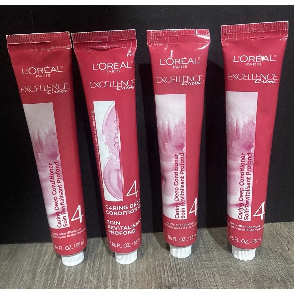 L'Oreal Excellence Creme Deep Caring Conditioner Step 4, Lot of 4 Tubes 1.86 oz. - Picture 1 of 1